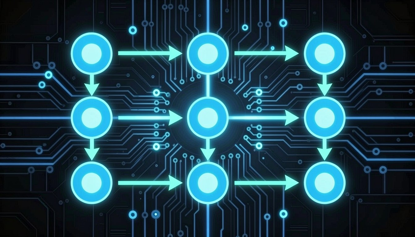 AI 代理訓練流程示意圖，展示強化學習中長期任務處理的循環