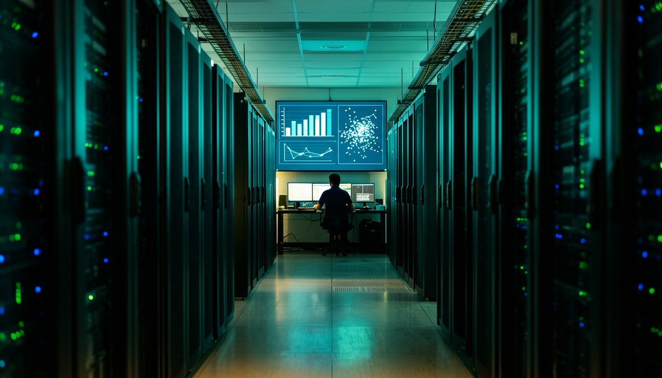資料中心 AI 加速卡機架示意圖