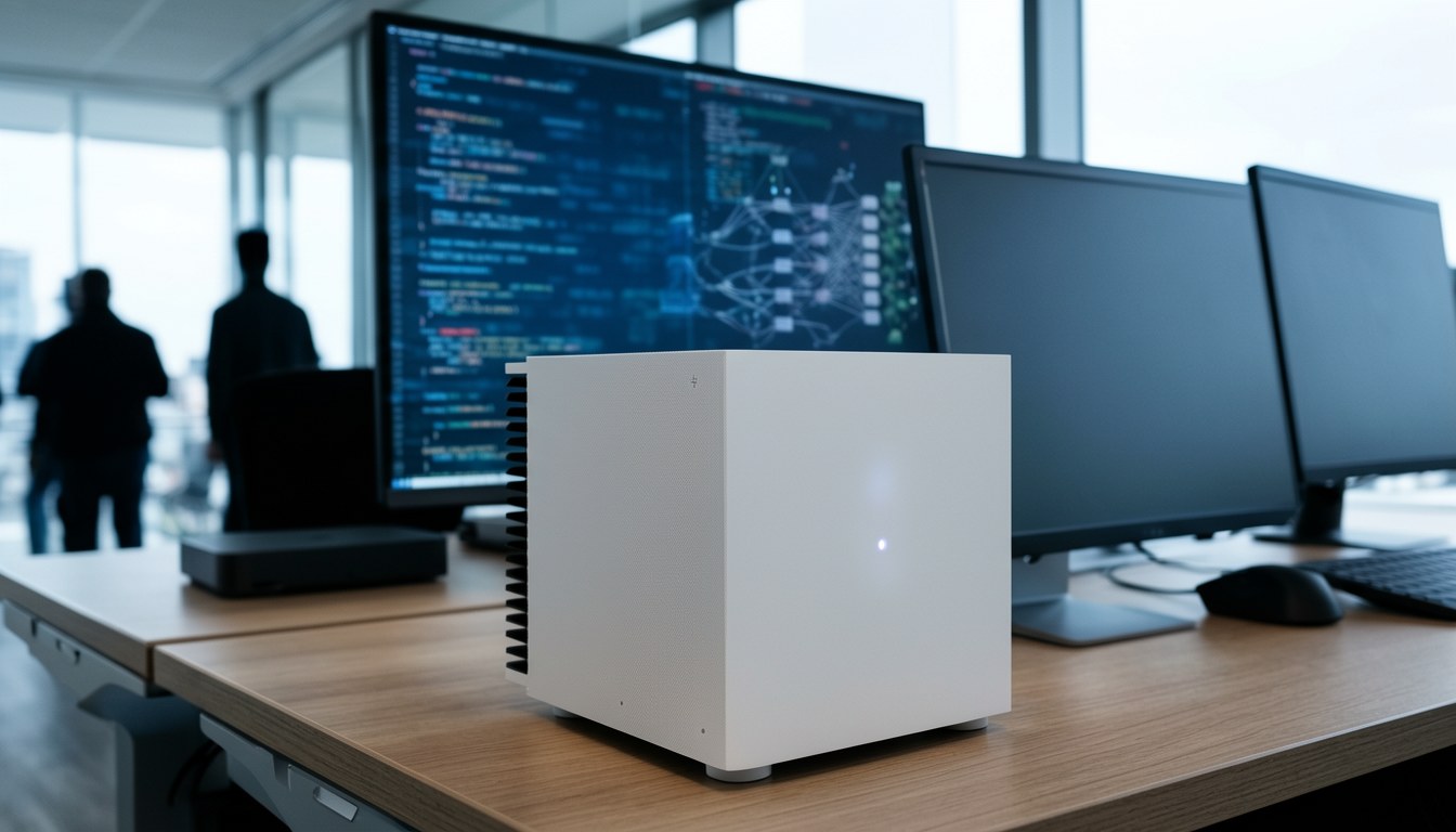 Mac Studio桌面電腦同開發者工具，展示開放權重模型本地部署場景