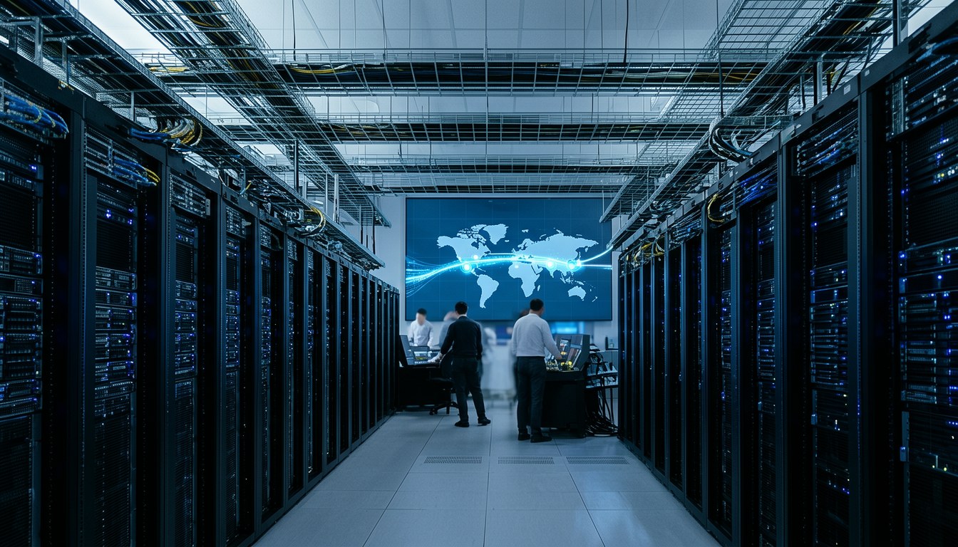 數據中心伺服器機房示意圖