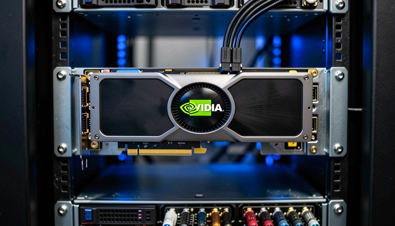 數據中心機房入面嘅 NVIDIA 數據中心級 GPU 陣列