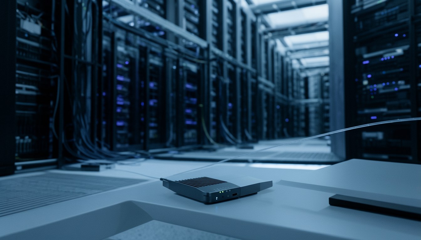 AI 分層架構示意：本地小模型同雲端大模型之間有調度層